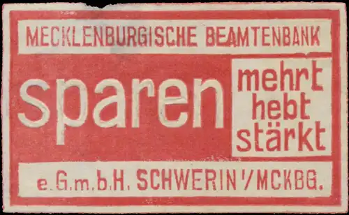 Sparen mehrt, hebt, stÃ¤rkt