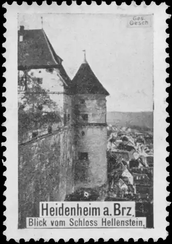 Blick vom Schloss Hellenstein