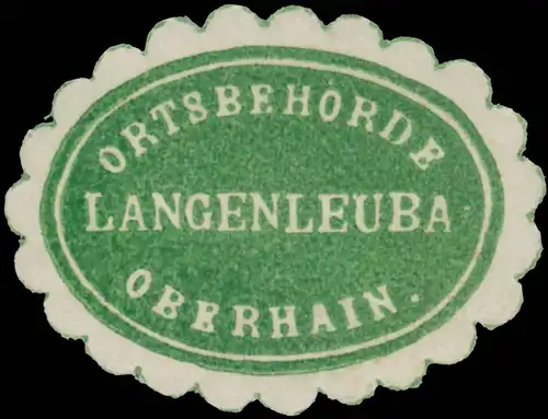 OrtsbehÃ¶rde Langenleuba Oberhain