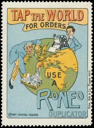 Tap the World for Orders use a Roneo