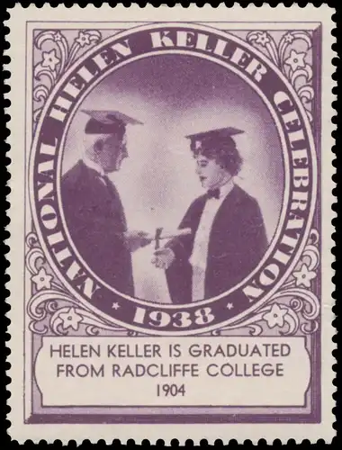 Helen Keller ist Absolventin vom Radcliffe College