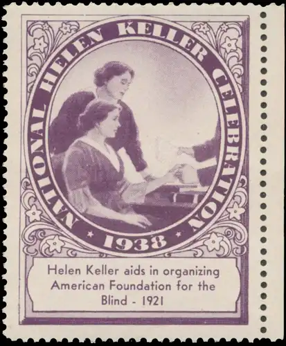 Helen Keller hilft bei der Amreikanischen Bildernorganisation
