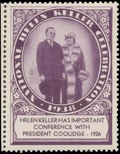 Helen Keller hat ein Konferenz mit dem PrÃ¤sidenten Coolidge
