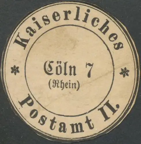 K. Postamt II. CÃ¶ln 7