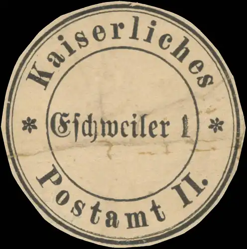 K. Postamt II. Eschweiler 1