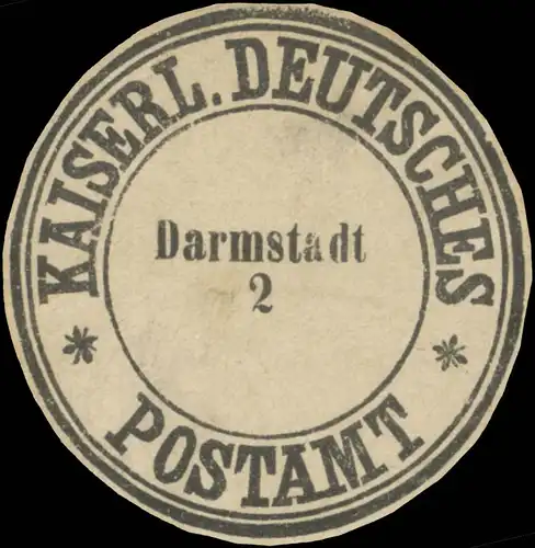 K. Deutsches Postamt 2 Darmstadt