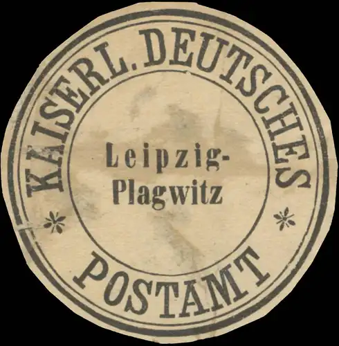 K. Deutsches Postamt Leipzig Plagwitz