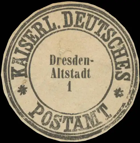 K. Deutsches Postamt Dresden Altstadt 1