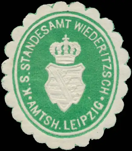 K.S. Standesamt Wiederitzsch Amtsh. Leipzig