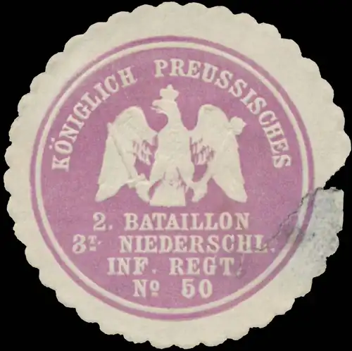 K.Pr. 2. Bataillon 3t. Niederschlesisches Infanterie Regiment No. 50
