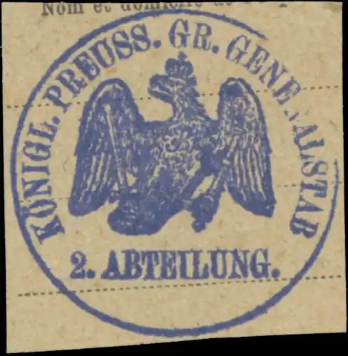 K.Pr. Gr. Generalstab 2. Abtheilung