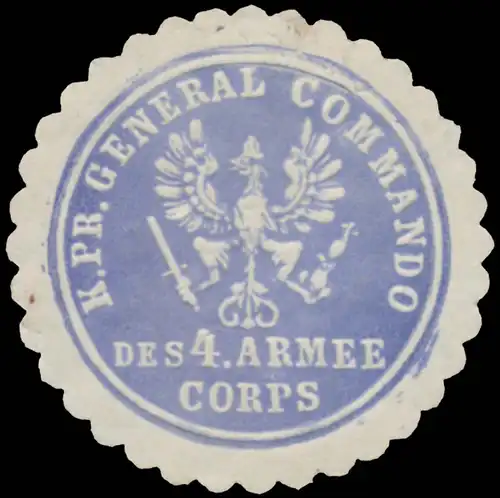 K.Pr. Generalcommando des 4. Armeecorps