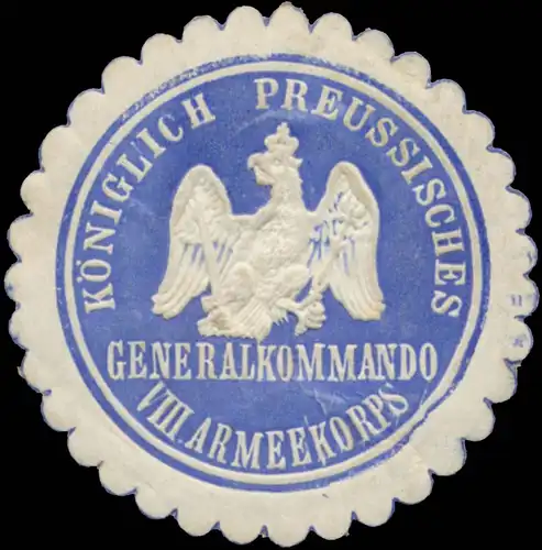 K.Pr. Generalkommando VIII. Armeekorps