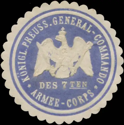 K.Pr. General-Commando des 7ten Armee-Corps