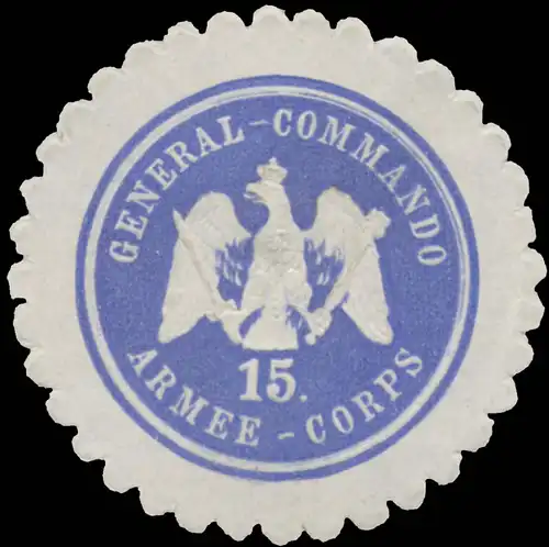 General-Commando 15. Armee-Corps