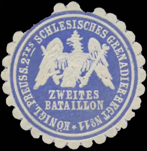 K.Pr. 2tes Schlesisches Grenadier-Regiment No. 11 zweites Bataillon