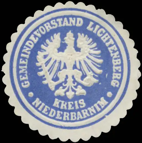 Gemeindevorstand Lichtenberg Kreis Niederbarnim