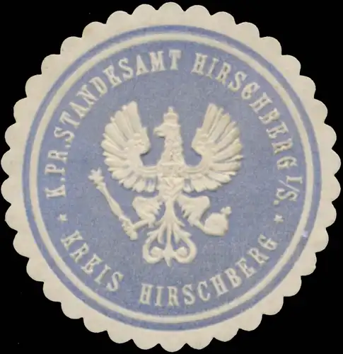 K.Pr. Standesamt Hirschberg in Schlesien
