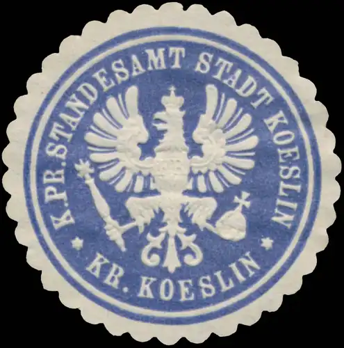 K.Pr. Standesamt Stadt KÃ¶slin