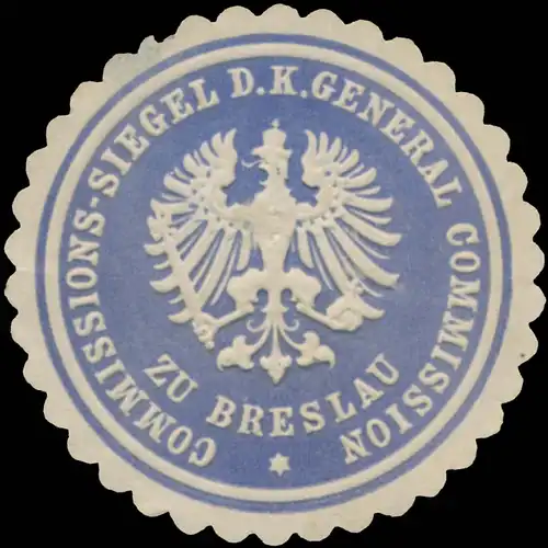 Commissions-Siegel der K. Generalcommission zu Breslau