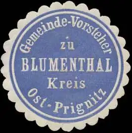 Gemeinde-Vorsteher zu Blumenthal Kreis Ost-Prignitz