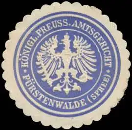 K.Pr. Amtsgericht FÃ¼rstenwalde/Spree