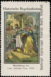 Hinrichtung der Lady Johanna Gray 1554