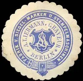 Fabrik fÃ¼r Siegel-Marken und Stempelmaschinen A. Liebmann-Graveur