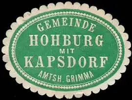 Gemeinde Hohburg mit Kapsdorf - Amtshauptmannschaft Grimma