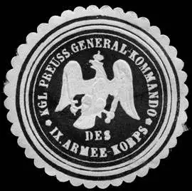 Kgl. Preuss. General-Kommando des IX. Armee-Korps