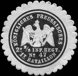 KÃ¶niglich Preussisches 2t Niederschlesisches Infanterie Regiment No. 47 - 1t Bataillon