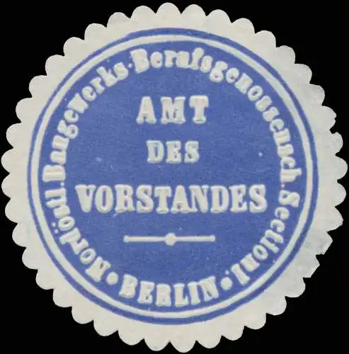 Amt des Vorstandes Section I