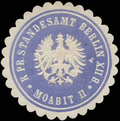K.Pr. Standesamt Berlin  XII B. Moabit II