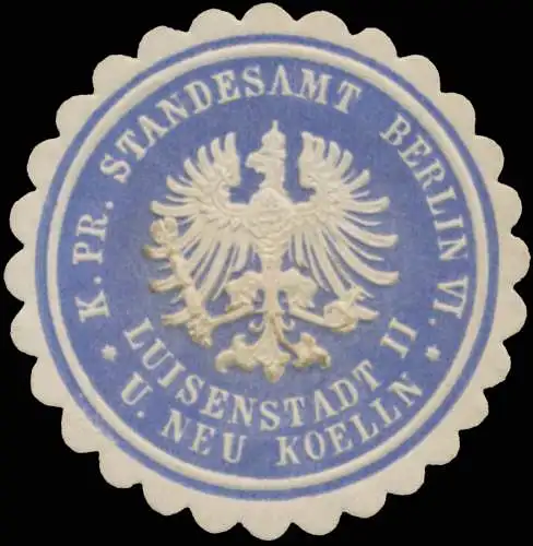 K.Pr. Standesamt Berlin VI. Luisenstadt II und NeukÃ¶lln