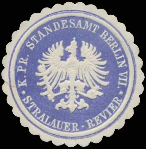 K.Pr. Standesamt Berlin VII. Stralauer-Revier
