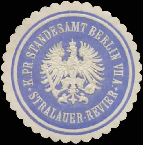 K.Pr. Standesamt Berlin VII. A Stralauer-Revier