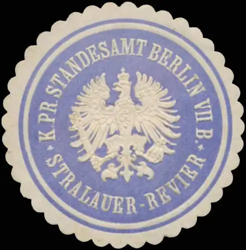 K.Pr. Standesamt Berlin VII. B Stralauer-Revier