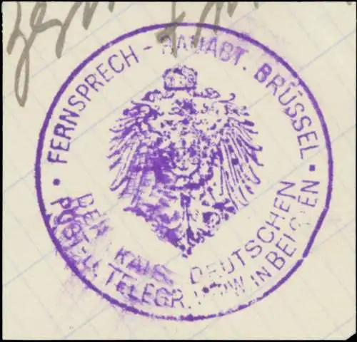 Fernsprech-Bauabteilung b.d. K. Deutschen Post- und Telegraphenverwaltung in Belgien