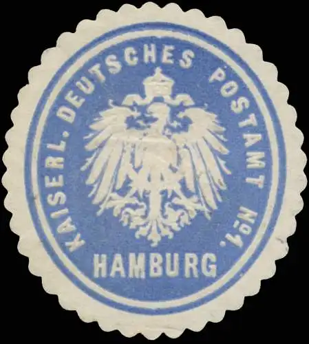K. Deutsches Postamt No. 1 Hamburg