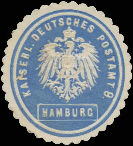 K. Deutsches Postamt 8 Hamburg