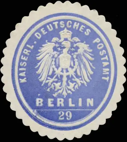 K. Deutsches Postamt 29 Berlin