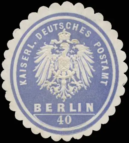 K. Deutsches Postamt 40 Berlin