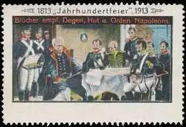 BlÃ¼cher empfÃ¤ngt Degen, Hut und Orden Napoleons