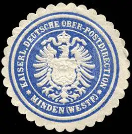 Kaiserlich Deutsche Ober - Postdirection - Minden (Westfalen)