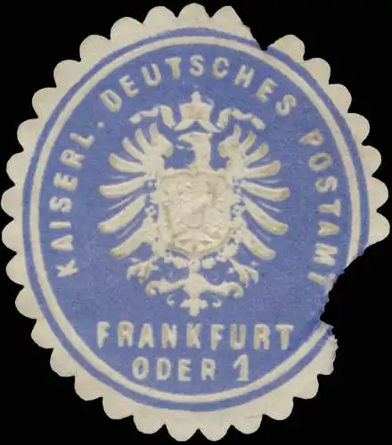 K. Deutsches Postamt 1 Frankfurt/Oder