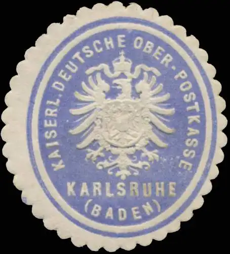 K. Deutsche Ober-Postkasse Karlsruhe (Baden)