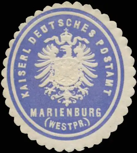 K. Deutsches Postamt Marienburg WestpreuÃen