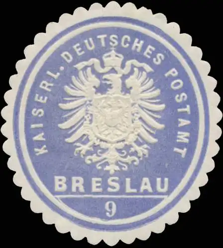 K. Deutsches Postamt Breslau 9