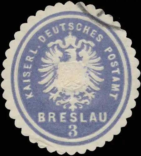 K. Deutsches Postamt Breslau 3