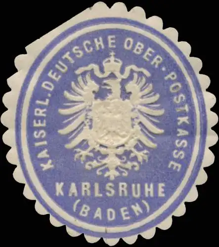 K. Deutsche Ober-Postkasse Karlsruhe (Baden)